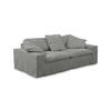 SOFA NETTA Grau Cord - Braun/Grau, Birkenholz/Textil (258/90/116cm) - KAWOLA