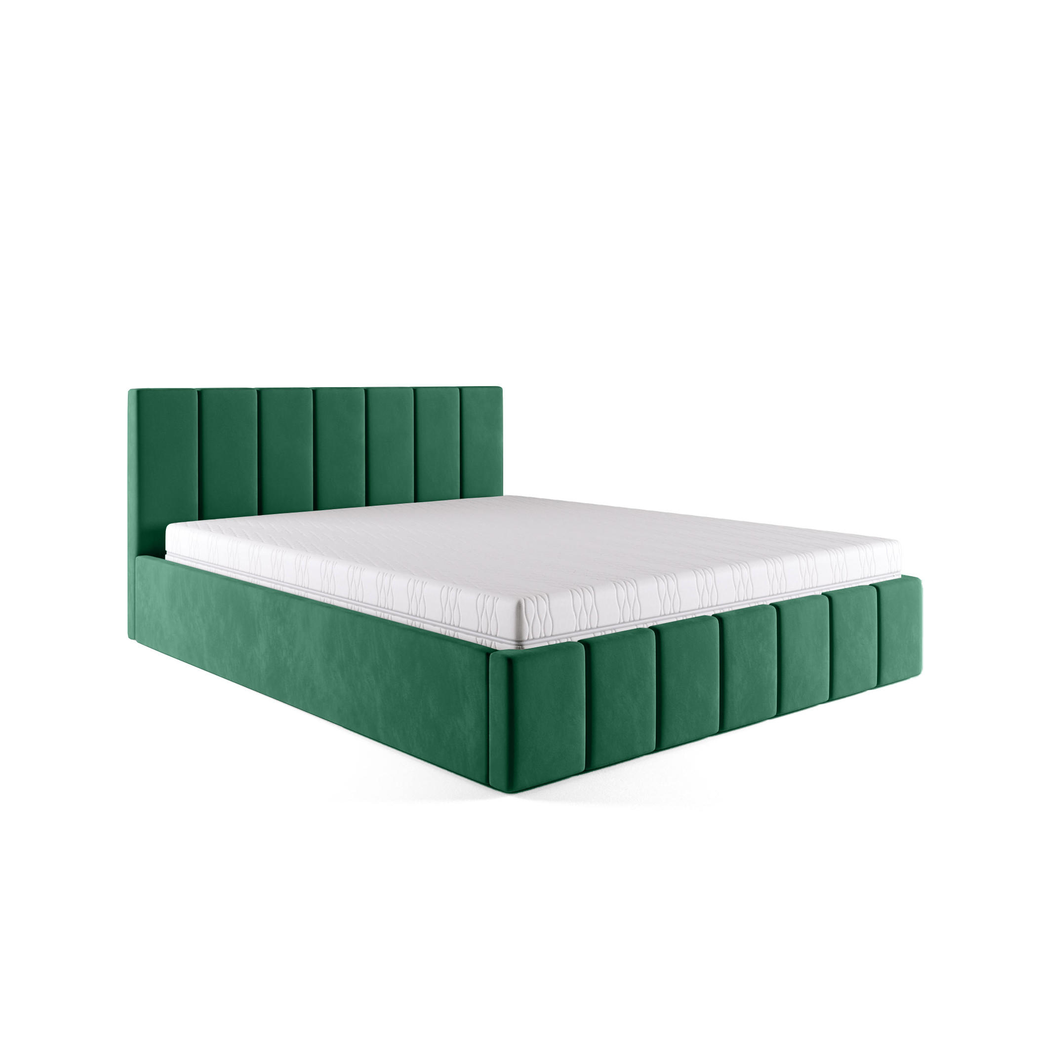 POLSTERBETT Doppelbett PESARO 140x200 cm, Grün - Grün, Textil (140/200cm) - Fedve