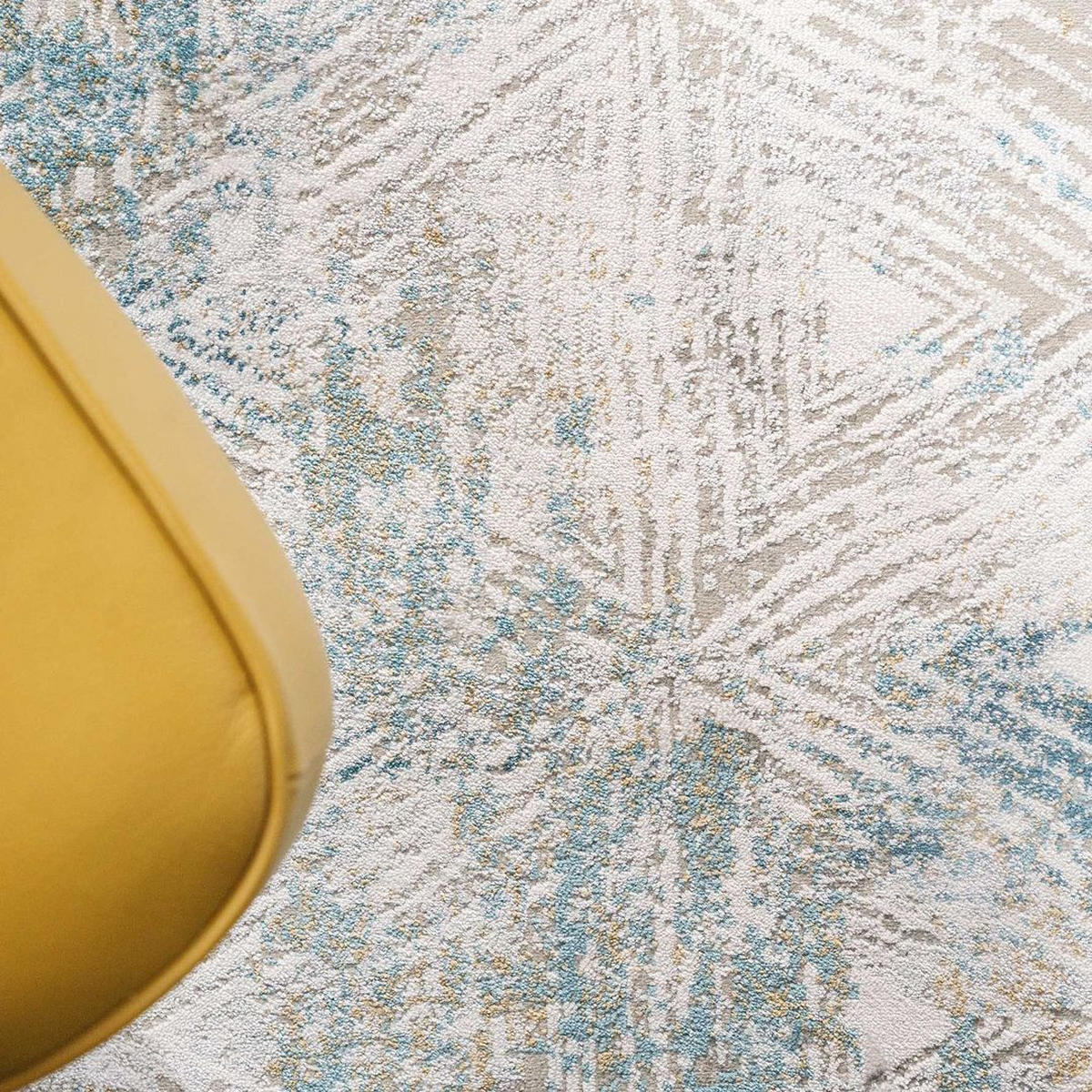 WEBTEPPICH William Times Blau - Blau, Textil (200/290cm) - Kukoon Rugs
