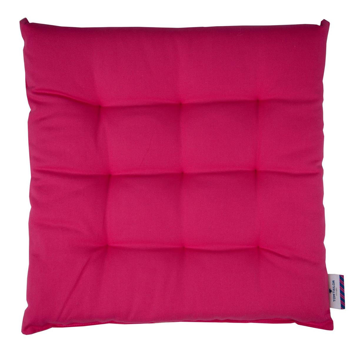 SITZKISSEN MIT 9 PUNKT-STEPPUNG DOVE - Pink, Textil (40/40/5cm) - Tom Tailor