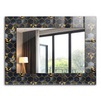 SPIEGEL 80 x 60 cm Rechteckig mit Aufdruck - Anthrazit, Glas (80/60/0.4cm) - TULUP