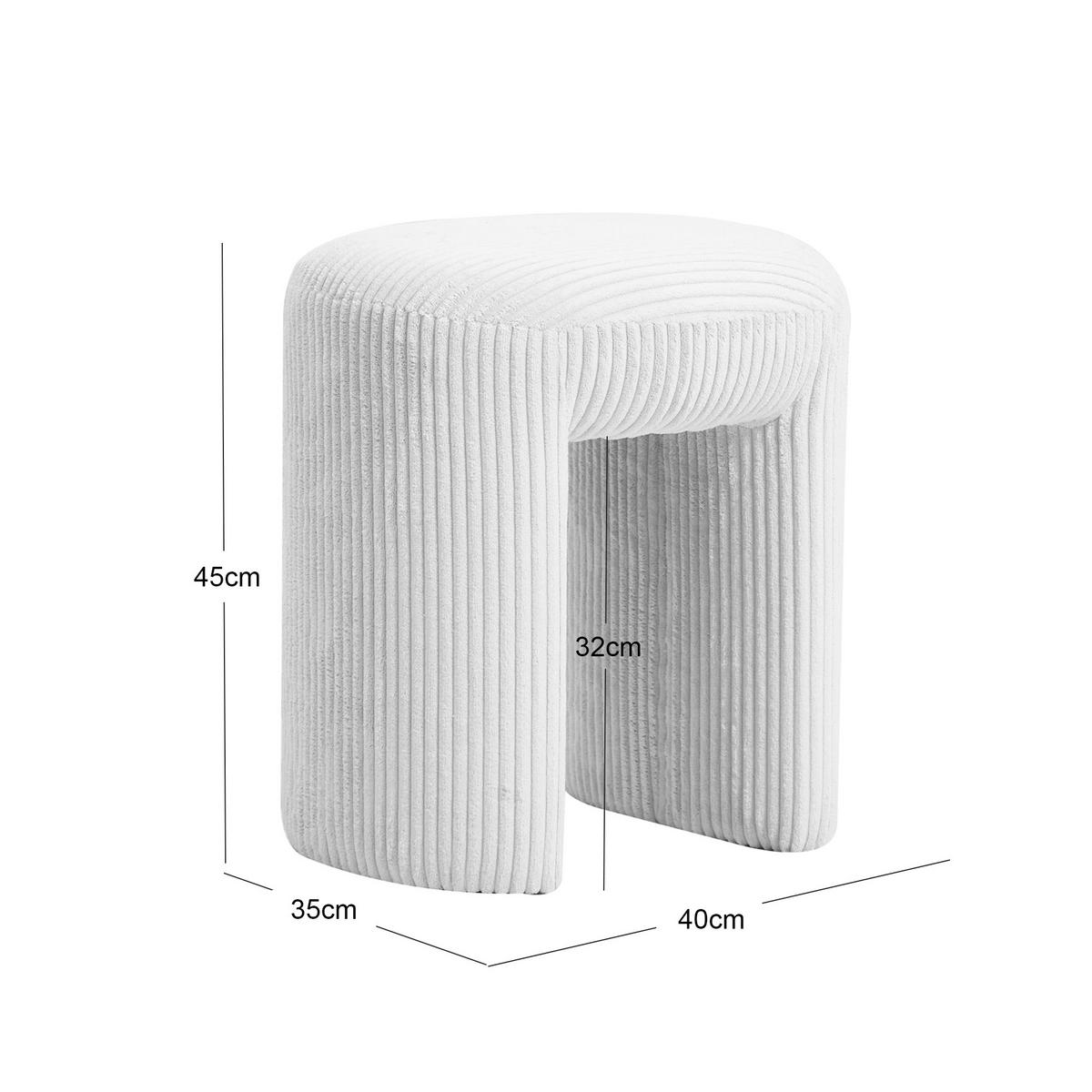 POUF Samt Gelb - Gelb, Textil (40/45/35cm) - Nordlys