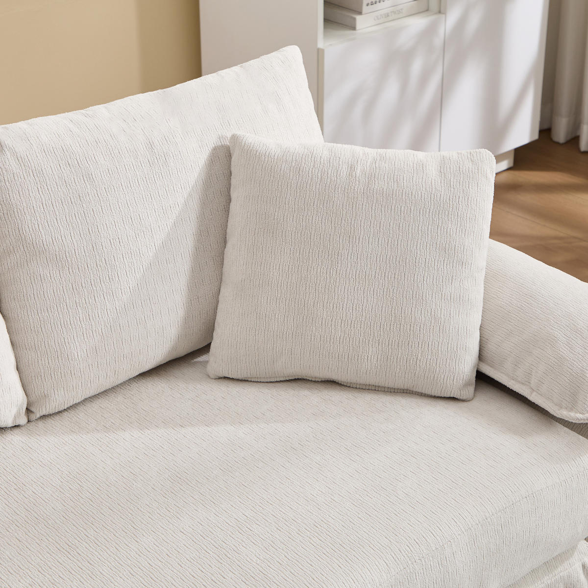 SCHLAFSOFA DE-34980 3-in-1 mit Ausziehbett Weiß - Weiß, Metall (66/80/135cm) - ComfortXL