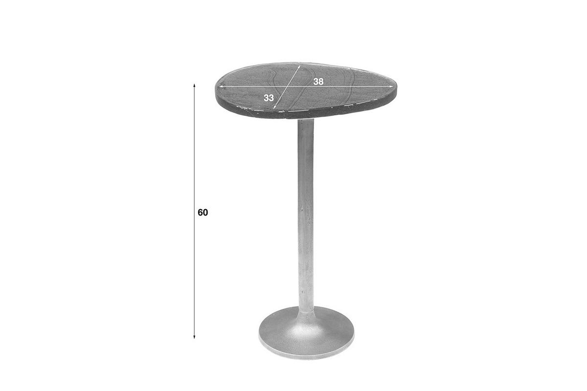 BEISTELLTISCH DARI Braun Glas - Braun/Kupferfarben, Glas/Metall (38/33/60cm) - KAWOLA