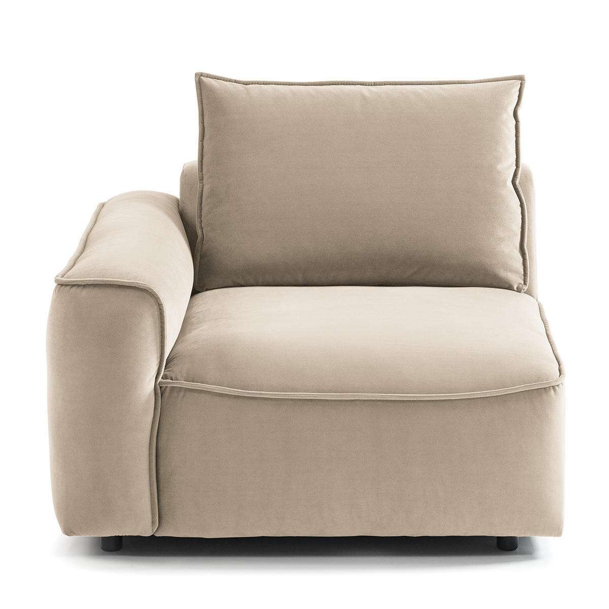 MODULSESSEL - Beige, Holz/Textil (104/82/99cm) - home24