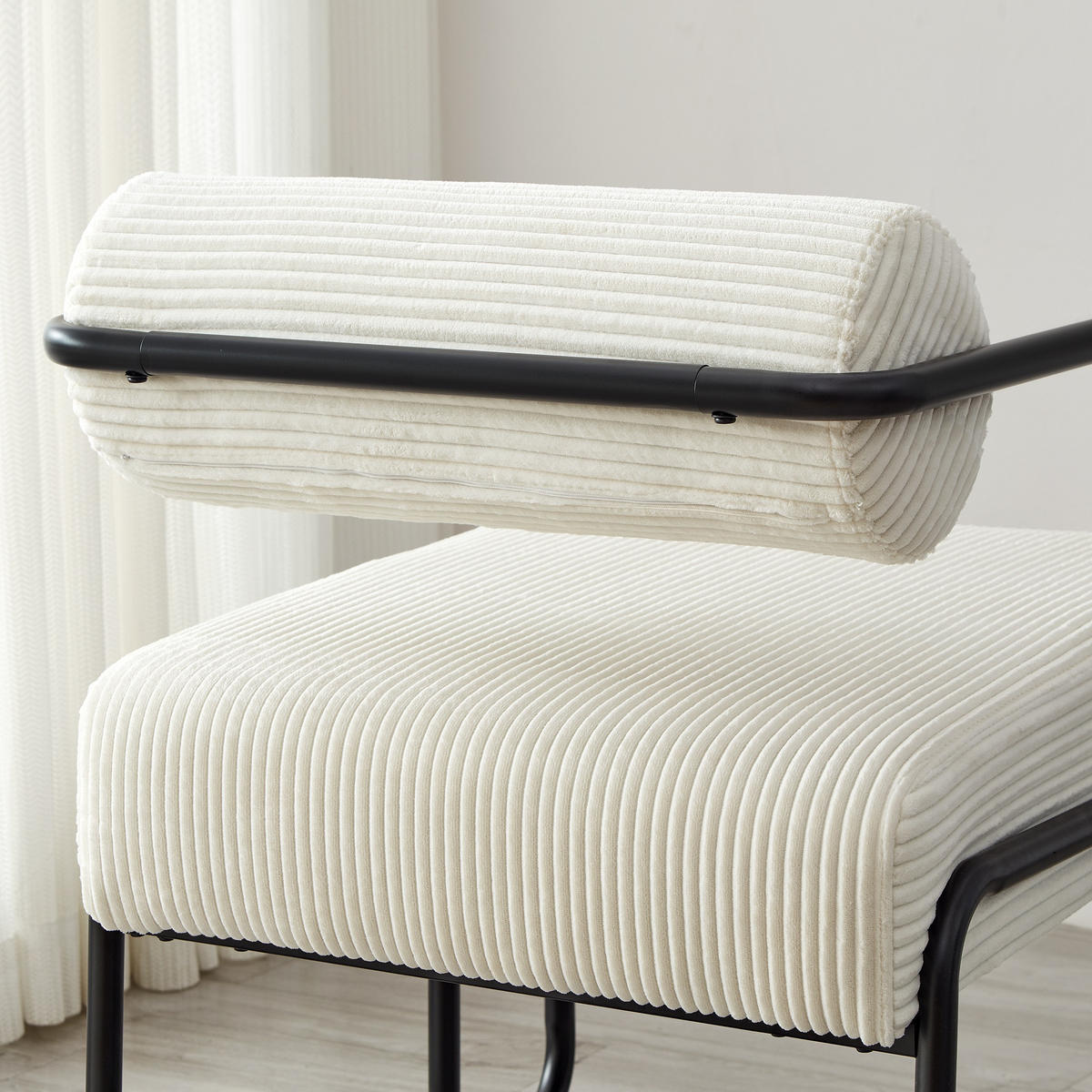 SESSEL Corduroy mit Metallgestell, DE-42392, Biege - Beige, Metall (68.5/70.5/73cm) - ComfortXL