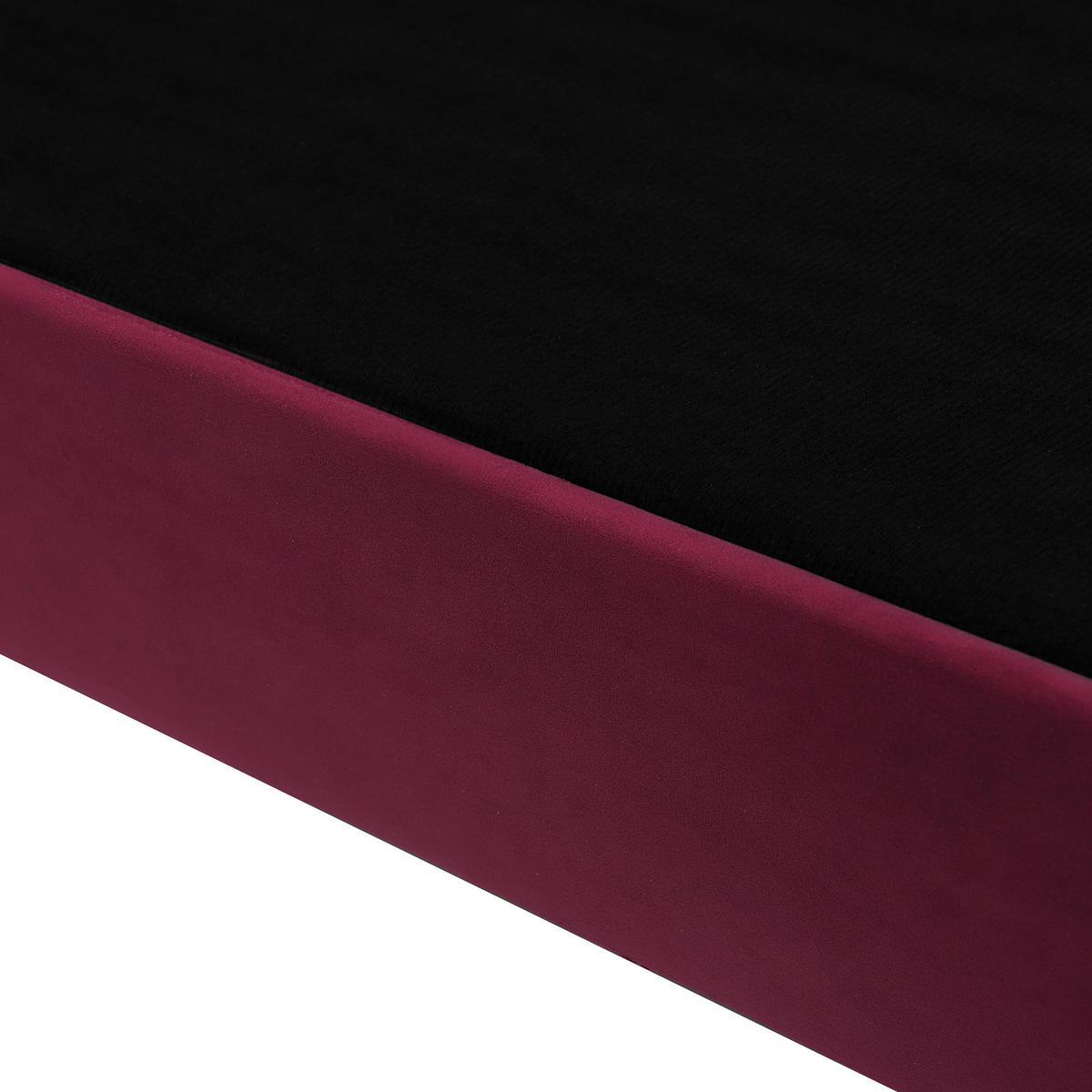 3-SITZER-SOFA Samtstoff Dunkelrot Skien - Dunkelrot, Textil (200/91/83cm) - Beliani