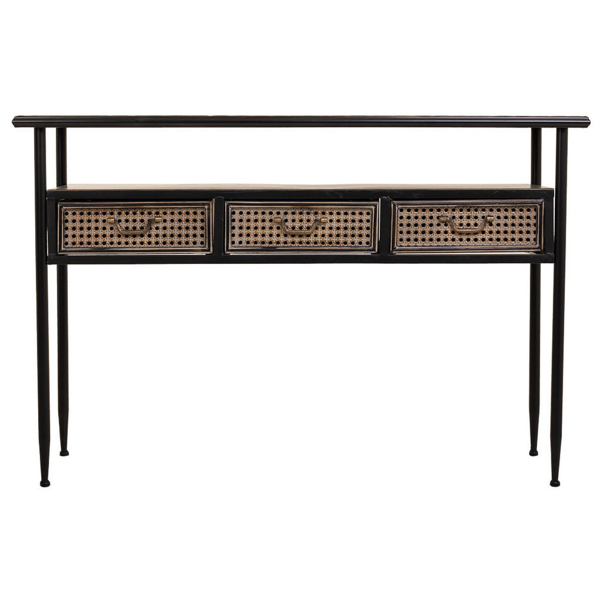 KONSOLE aus Metall 122x42x80 cm - Braun, Metall (42/122/80cm) - Wanderlust