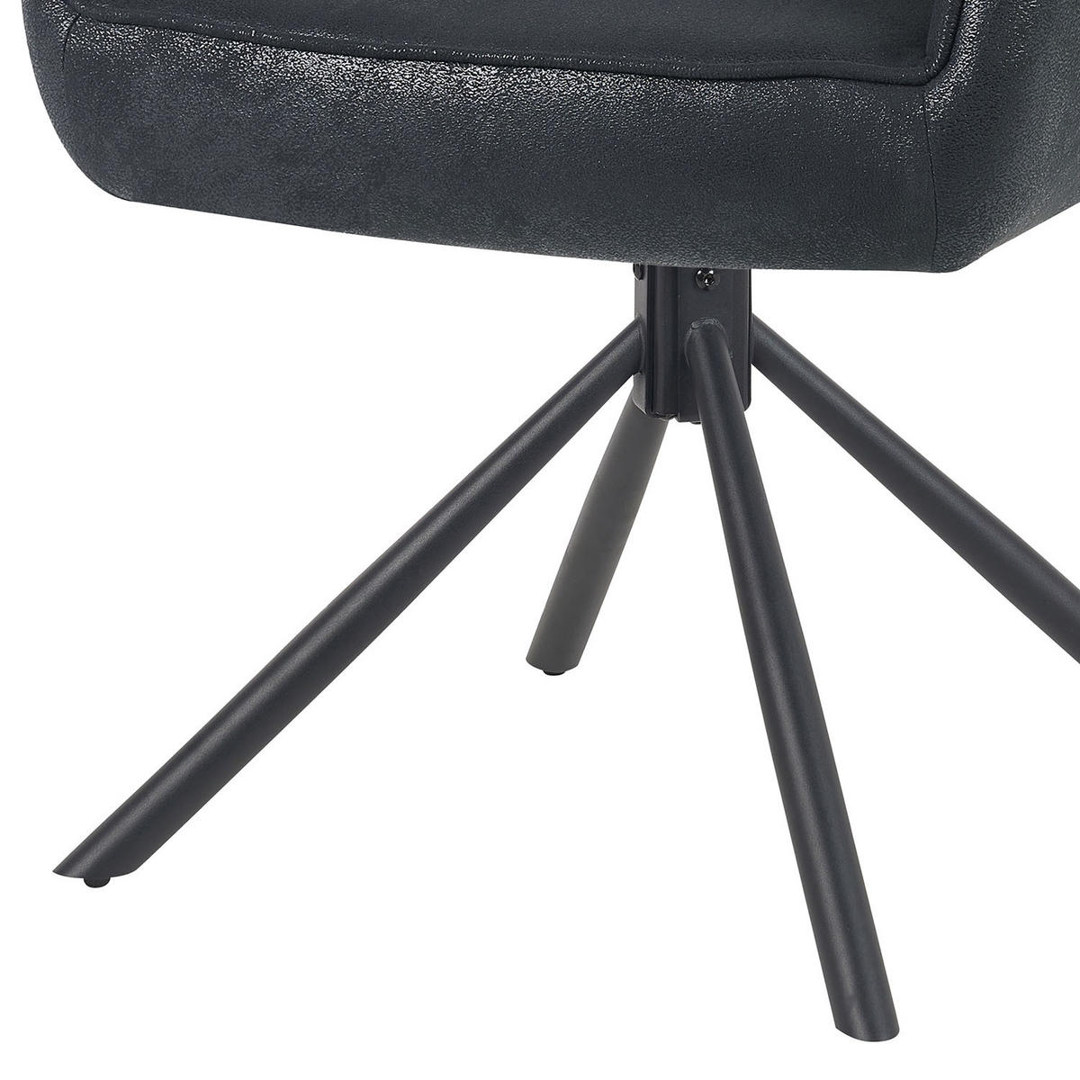 ARMLEHNSTUHL Mika-Maya 2er-Set - Schwarz, Textil/Metall (60/82/61cm) - DUBI Möbel