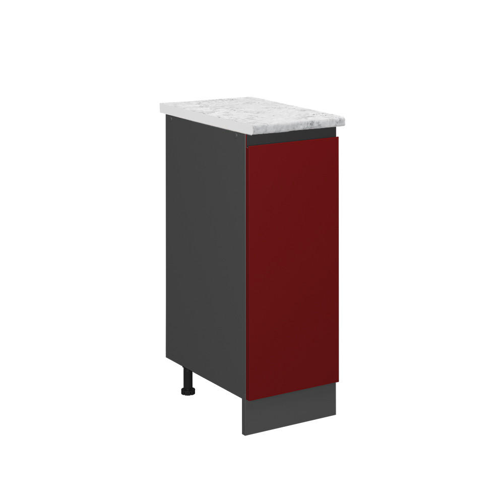 APOTHEKERSCHRANK R-Line Rot 30 cm AP Marmor - Anthrazit/Rot, Holzwerkstoff (30/81.6/60cm) - Vicco