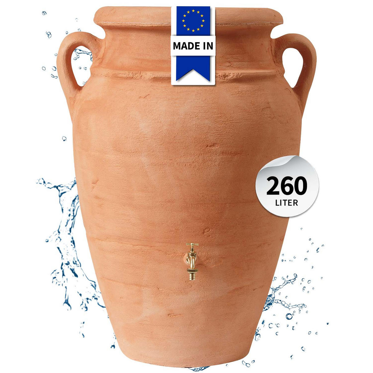 WAND-AMPHORE 260 L, kotta - Terracotta, Kunststoff (54/120/88cm) - GARANTIA