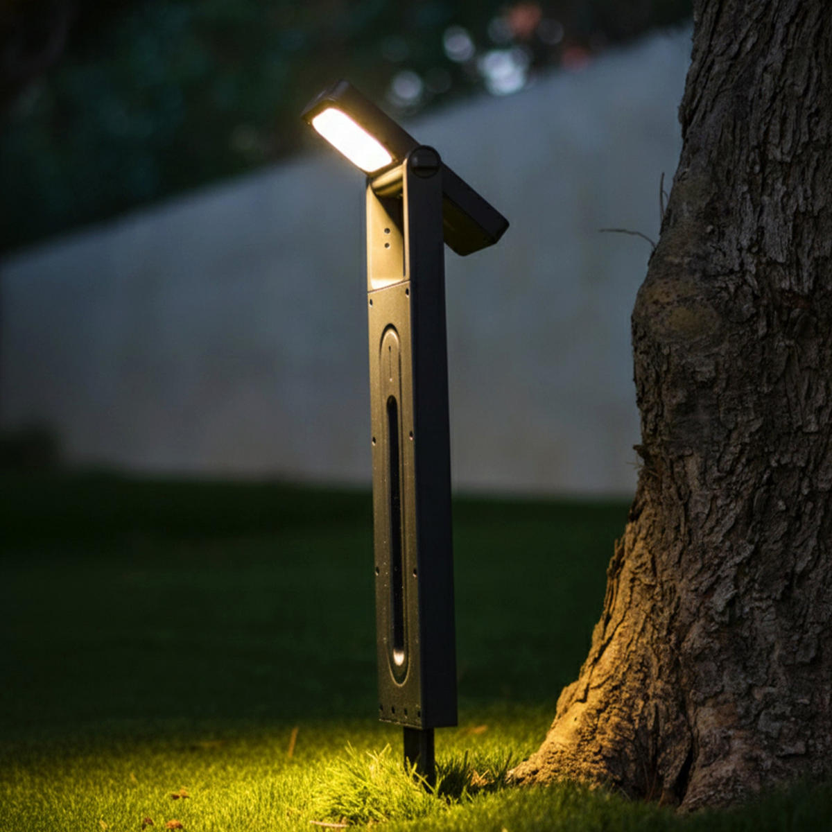 BRITY Verstellbare Solar-Pollerleuchten H49CM - Schwarz, Kunststoff (17/3/49cm) - Lumisky