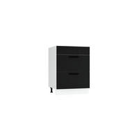 UNTERSCHRANK D60PC S/2 - Morvex - Stilvolles Design - Schwarz, Holz/Metall (60/82/52.4cm) - ROYAL24_MARKT
