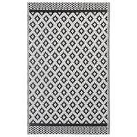 OUTDOORTEPPICH Thane 180/120 cm - Schwarz/Weiß, Kunststoff (120/180cm) - Beliani