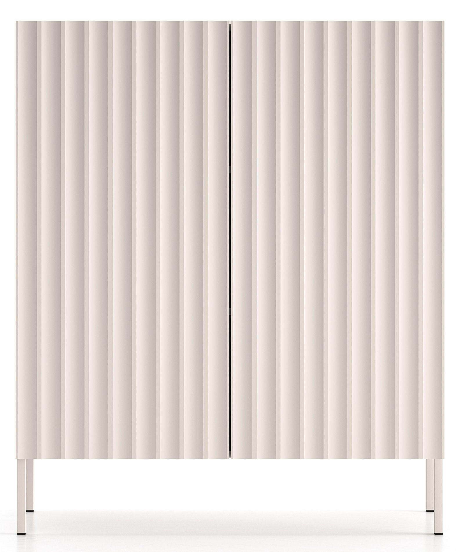 HIGHBOARD Derriva Hellbeige 100 cm - Ecru/Beige, Holzwerkstoff/Metall (100/120/37cm) - Selsey