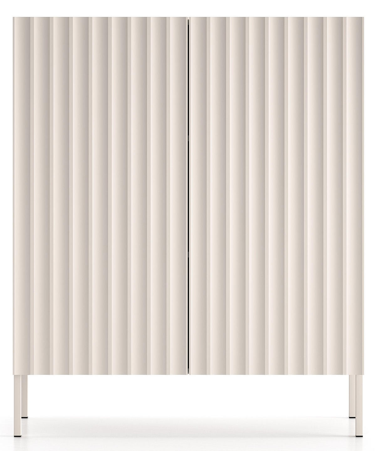 HIGHBOARD Derriva Hellbeige 100 cm - Ecru/Beige, Holzwerkstoff/Metall (100/120/37cm) - Selsey