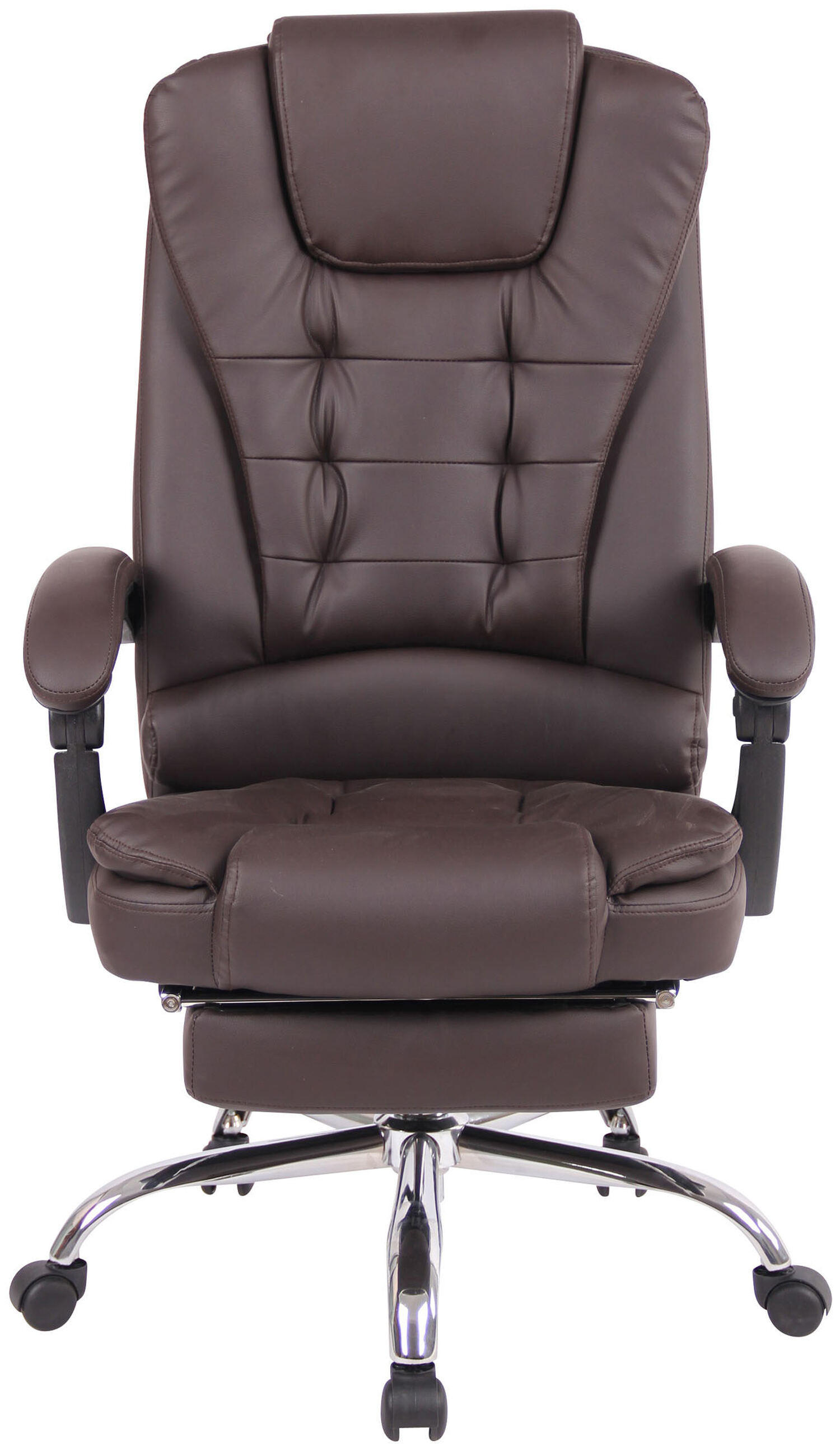 BÜROSTUHL Onix, Kunstleder Braun - Braun, Textil/Metall (67/125/68cm) - TPFLiving