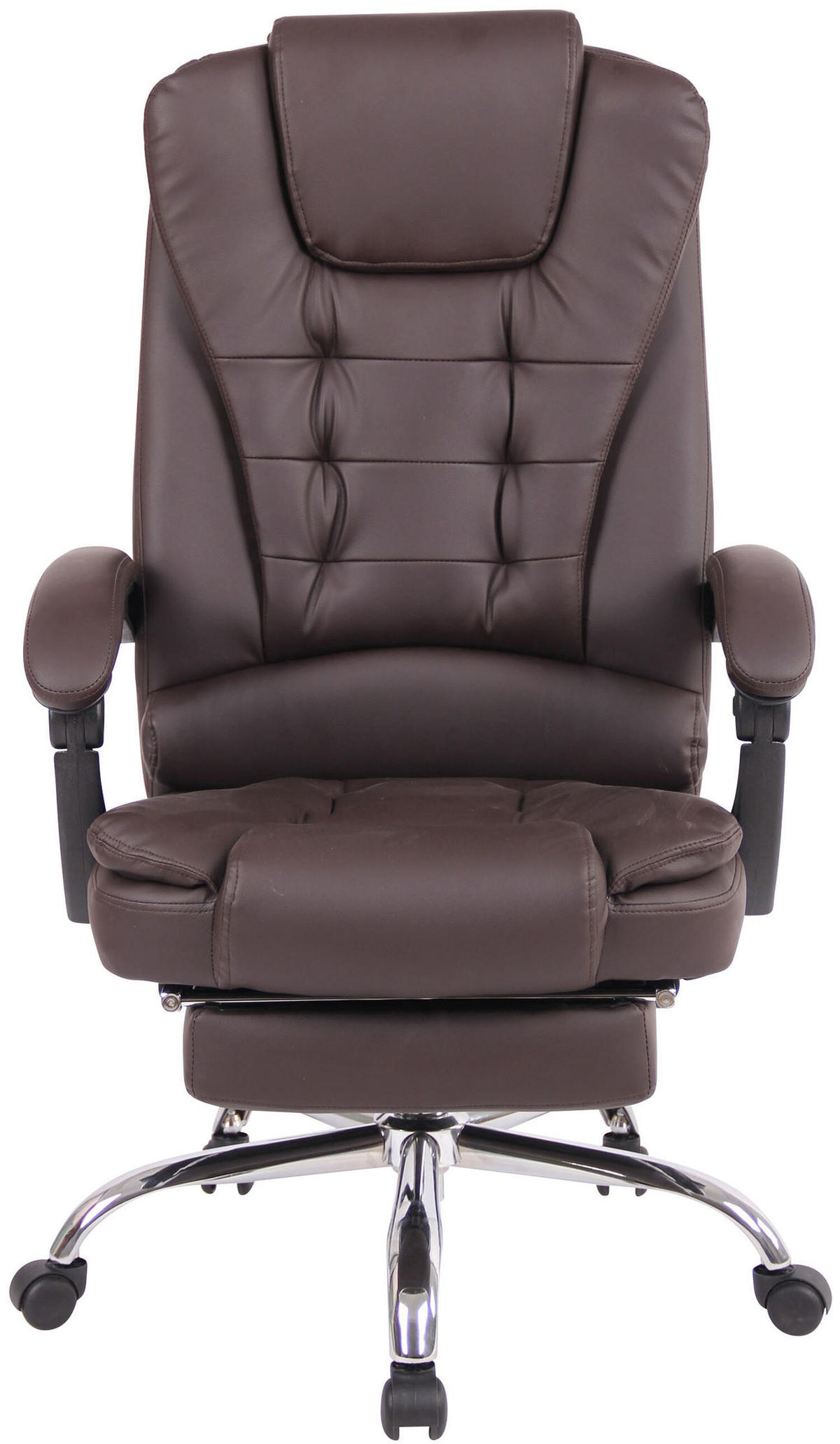 BÜROSTUHL Onix, Kunstleder Braun - Braun, Textil/Metall (67/125/68cm) - TPFLiving