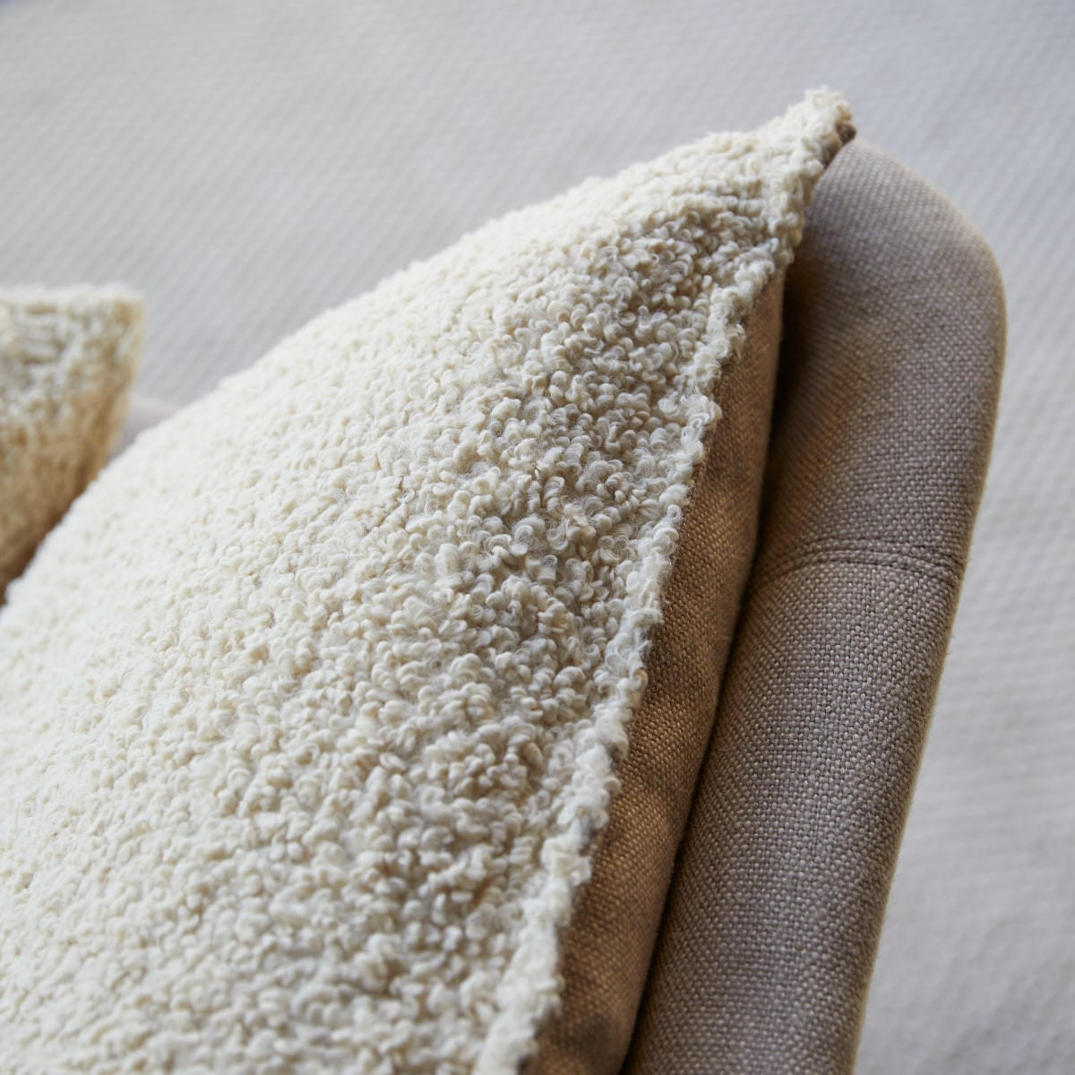 SOFA Woodnest Beige aus Stoff - Beige, Textil (166/77/93cm) - Tikamoon