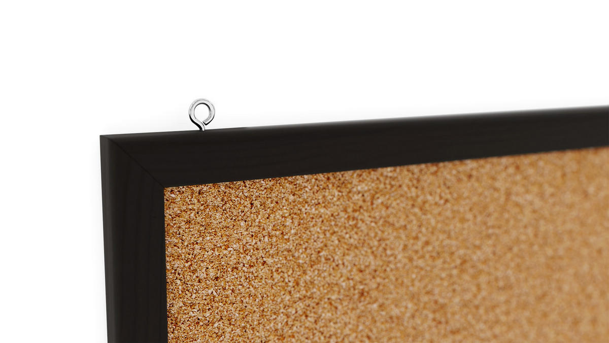 PINNWAND mit schwarzem Naturholzrahmen 120x90cm - Schwarz, Holz (120/90/1.5cm) - ALLboards