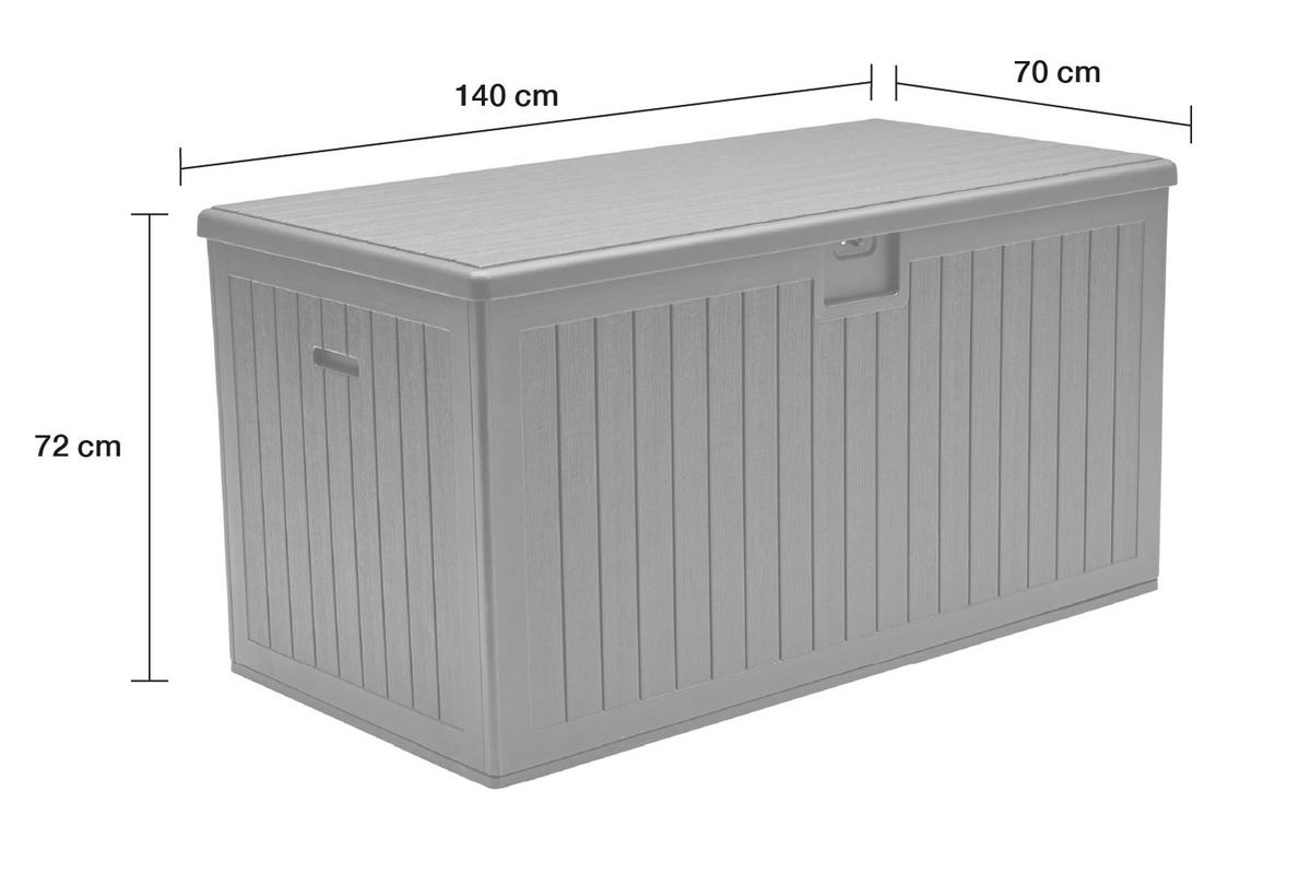 KISSENBOX Lilo 140x70 cm, Kunststoff, Schwarz - Schwarz, Kunststoff (140/72/70cm) - dasmöbelwerk