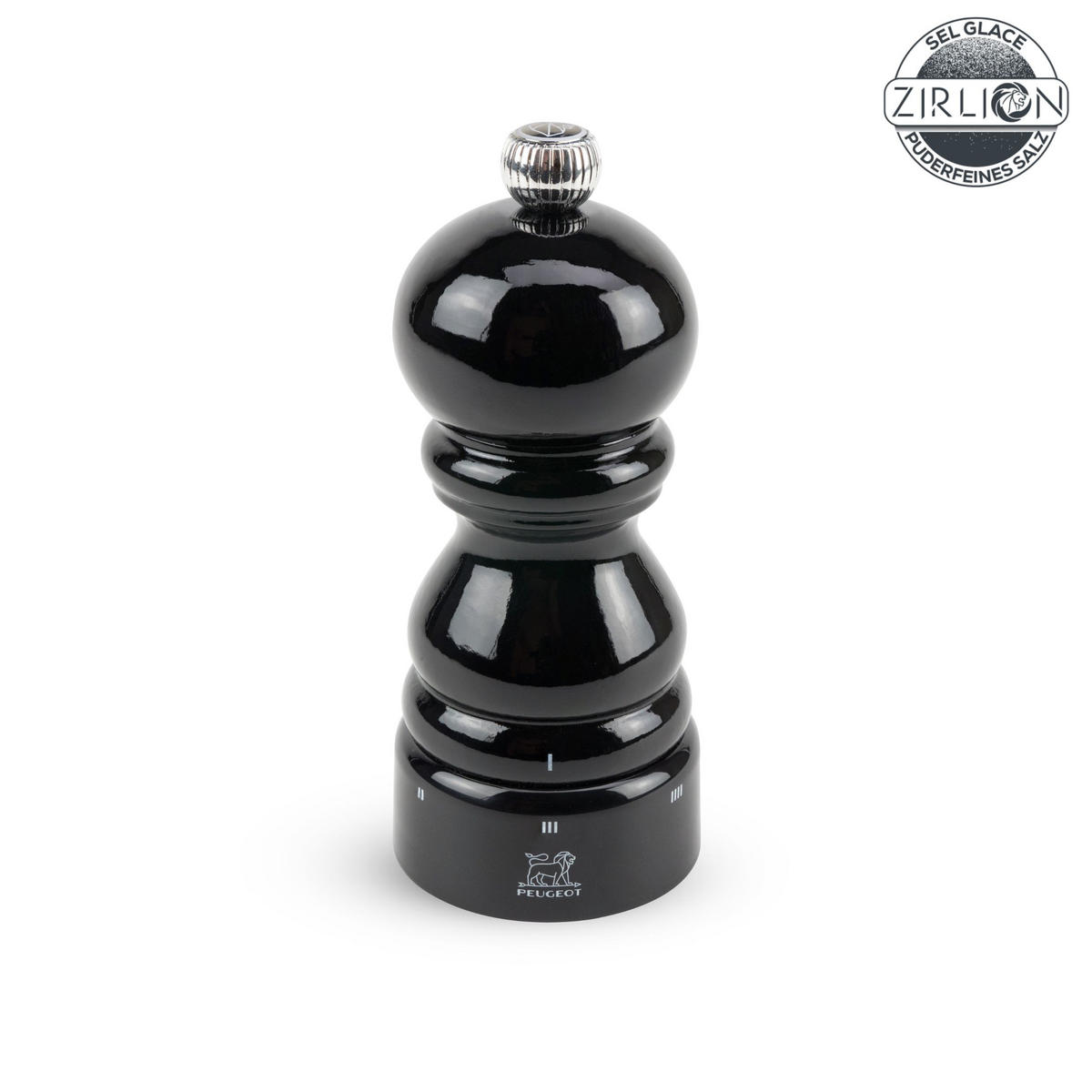 SALZMÜHLE Paris uSelect 12cm Buchenholz Schwarz Zirkonia-Mahlwerk - Schwarz, Holz (5.9/12/5.9cm) - PEUGEOT