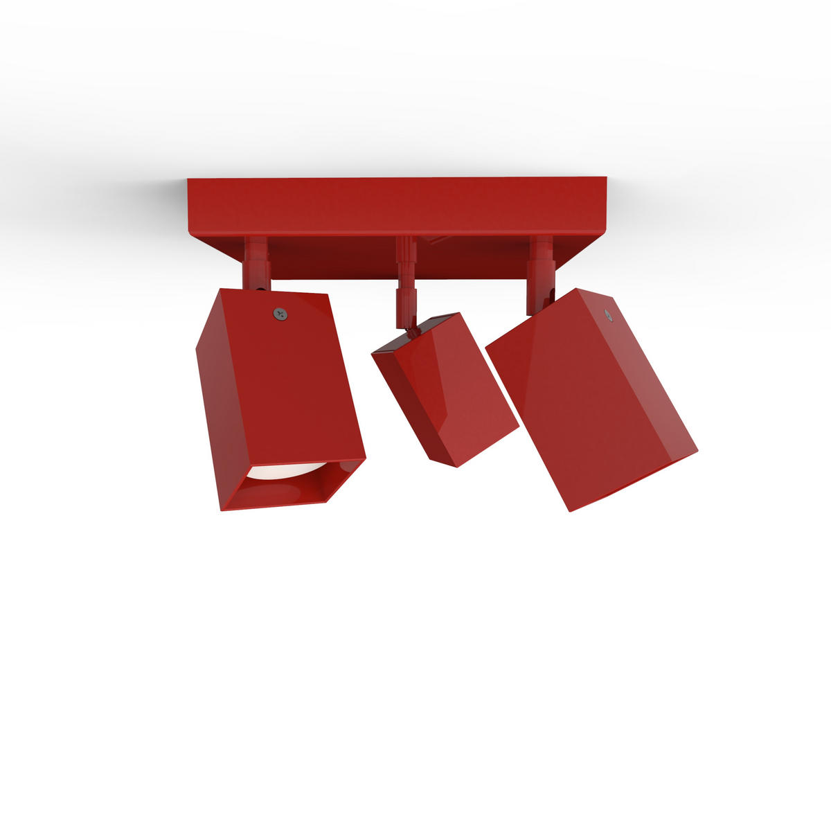 DECKENLEUCHTE - Rot, Metall (25/25/18cm) - Lumicom