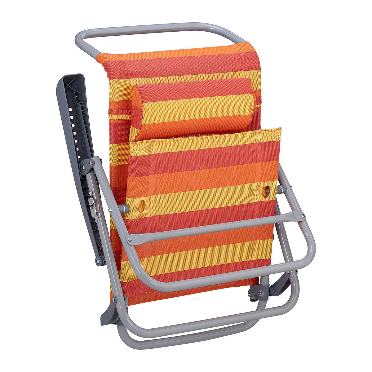 KLAPPLIEGESTUHL - Multicolor, Kunststoff/Textil (59/78/85cm) - Relaxdays