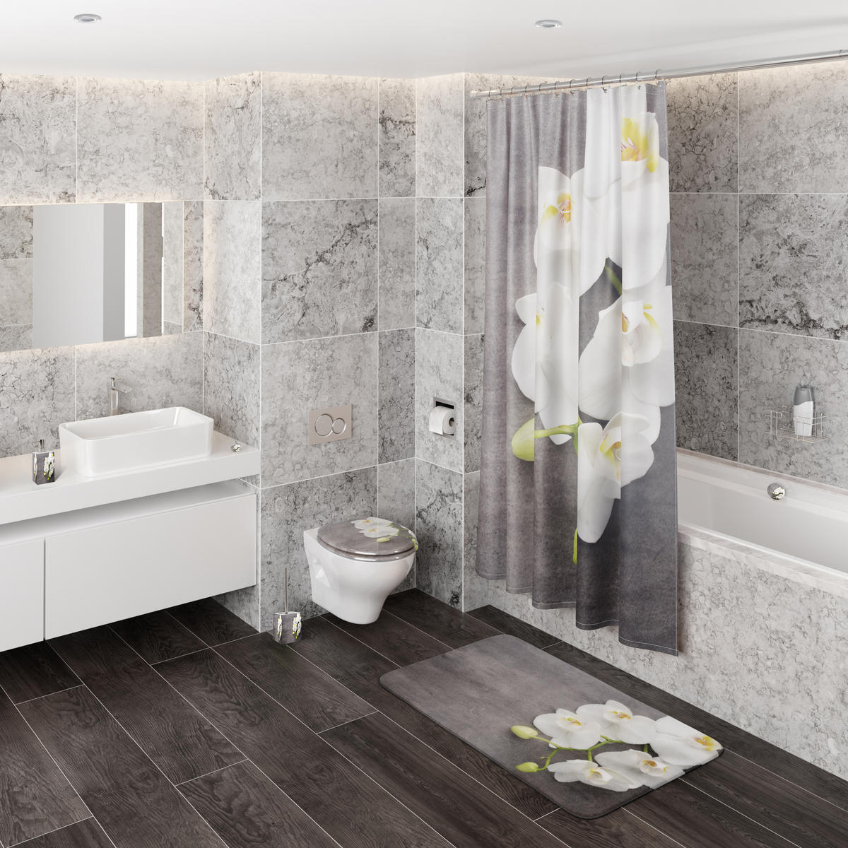 BETTWÄSCHE 4-teilig Pretty - Grau, Naturmaterialien (135/200cm) - Sanilo