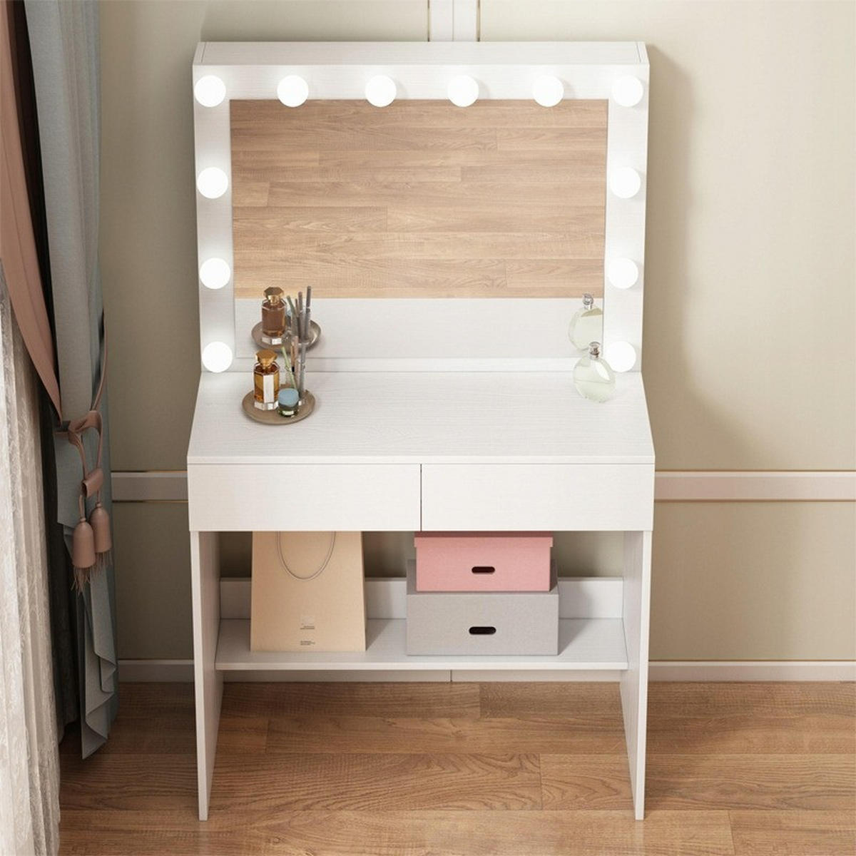 FRISIERTISCH, Weiß, 80/140/40 cm - Weiß, Holzwerkstoff (80/140/40cm)