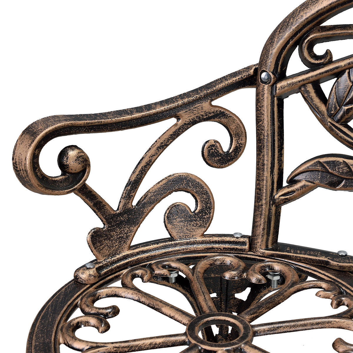 GARTENBANK Monfalcone - Bronzefarben, Metall (99/78/54cm) - casa.pro