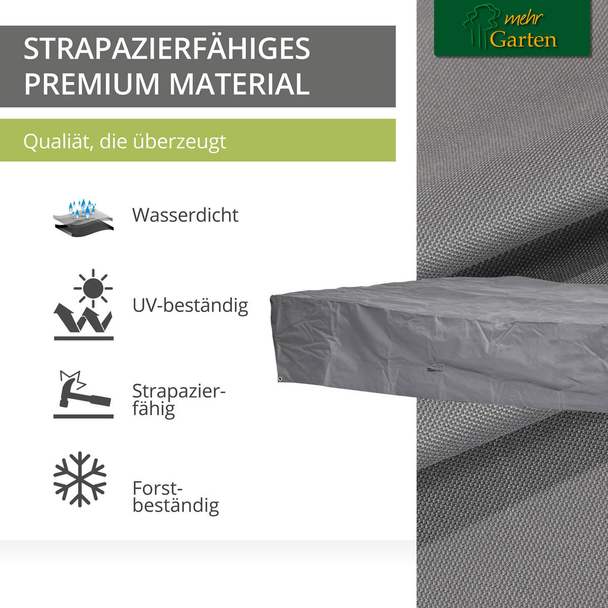SCHUTZHÜLLE für Doppelliege SHP-20187 - Grau, Kunststoff (1/1/1cm) - mehr Garten