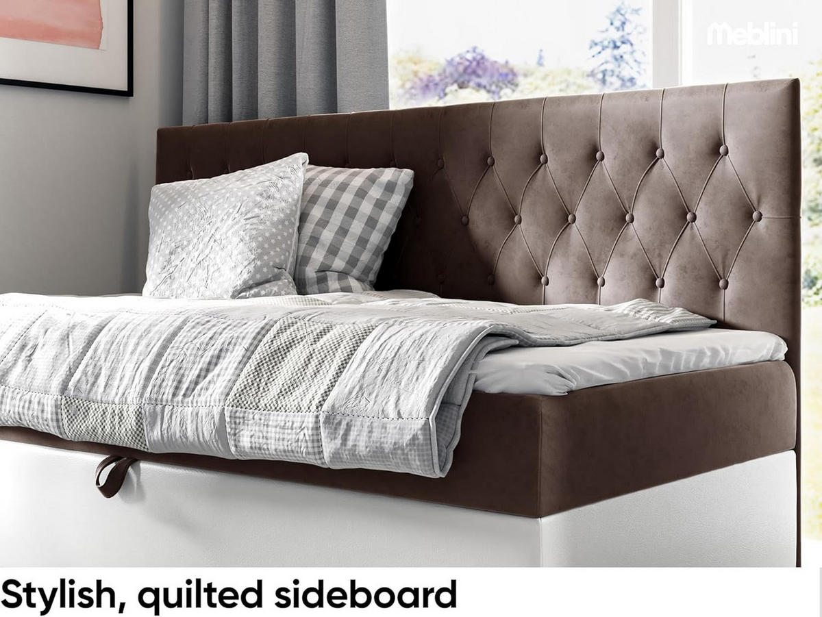 KINDERBETT FLIPPO 2 - Braun/Weiß, Holzwerkstoff (102/202cm) - Meblini