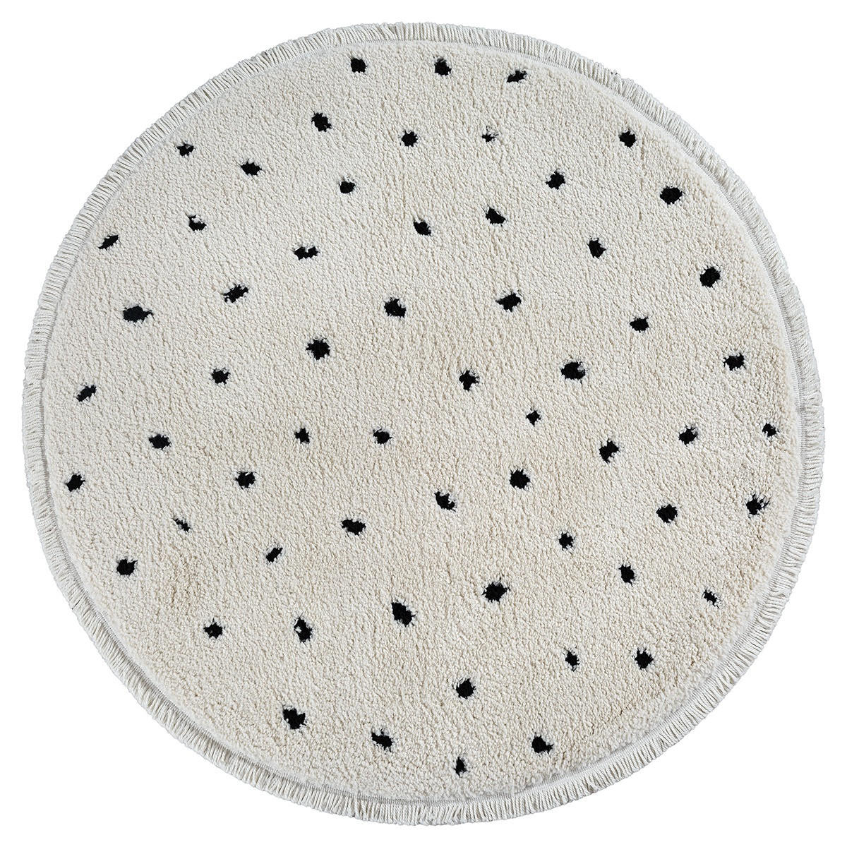 RUNDTEPPICH Abstrakt ATRIO Polypropylen Creme 120 x 120 cm - Beige, Textil (120/120cm) - KADIMA DESIGN
