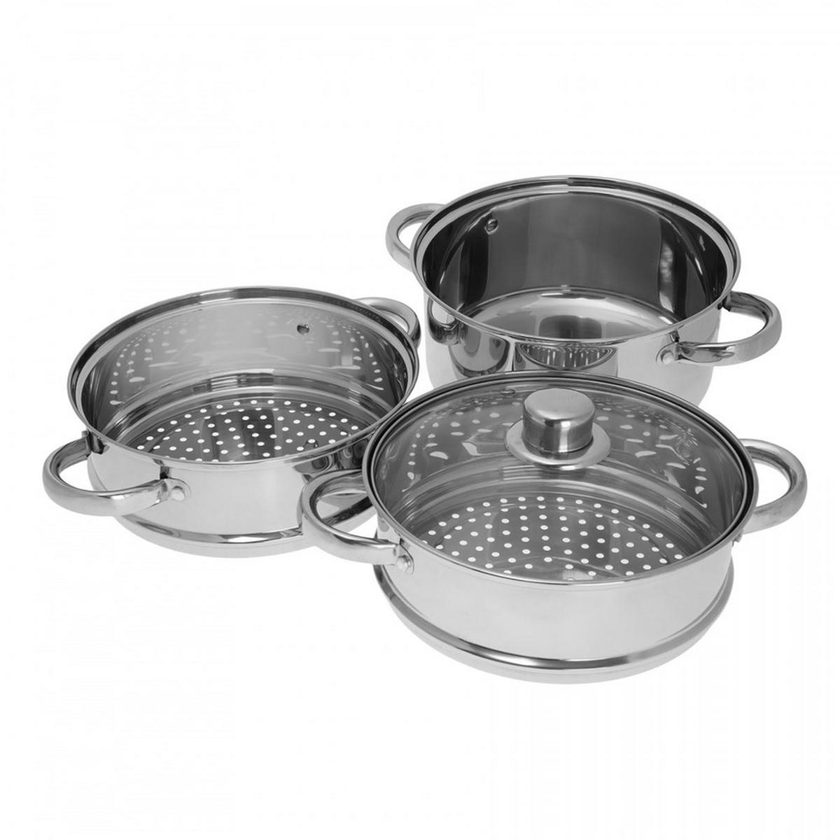 TOPF Silber 22/22/10 cm KH3328 - Silberfarben, Metall (22cm) - Kinghoff 