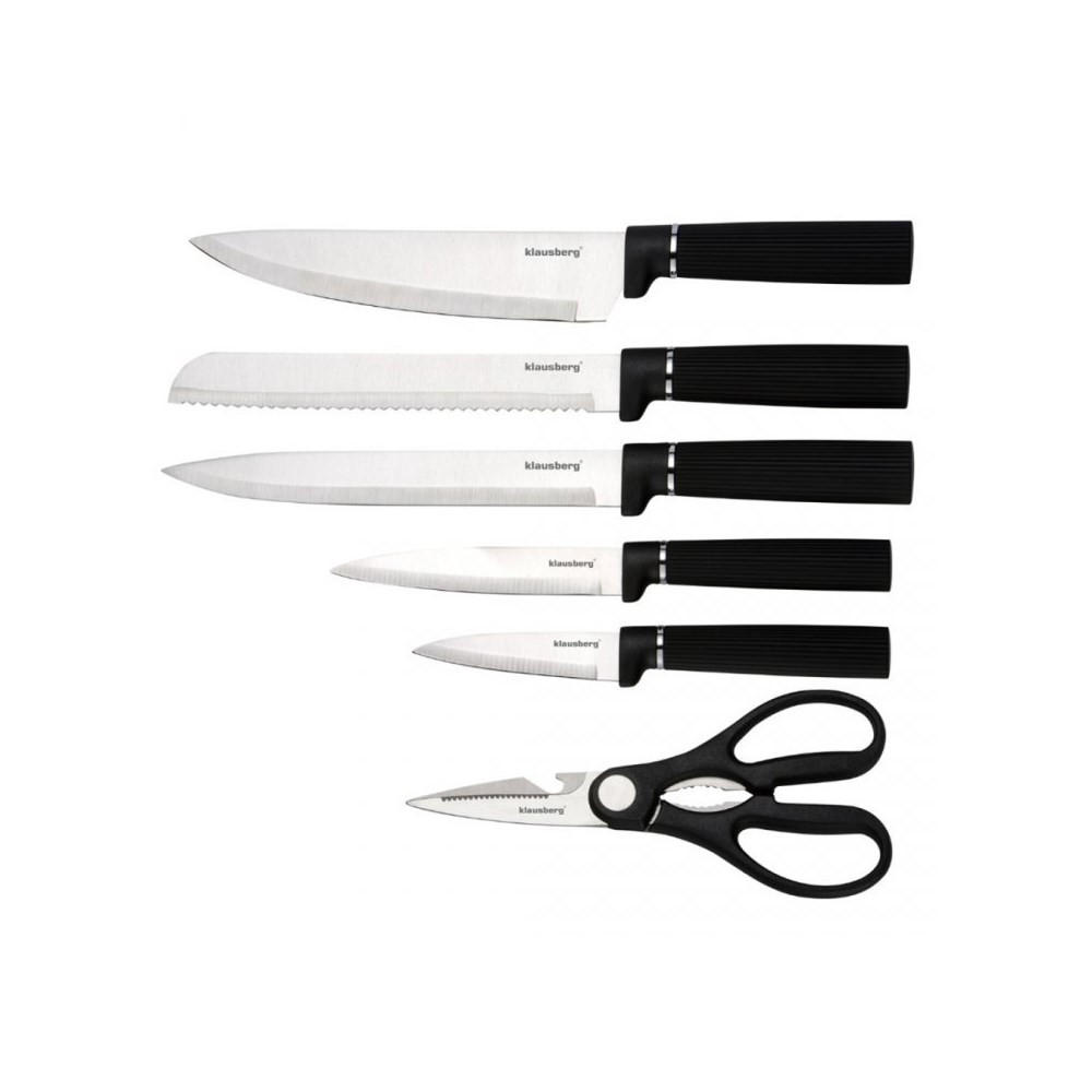 MESSERSET Schwarz 30/20/30 cm 63936 - Schwarz, Kunststoff - Klausberg 