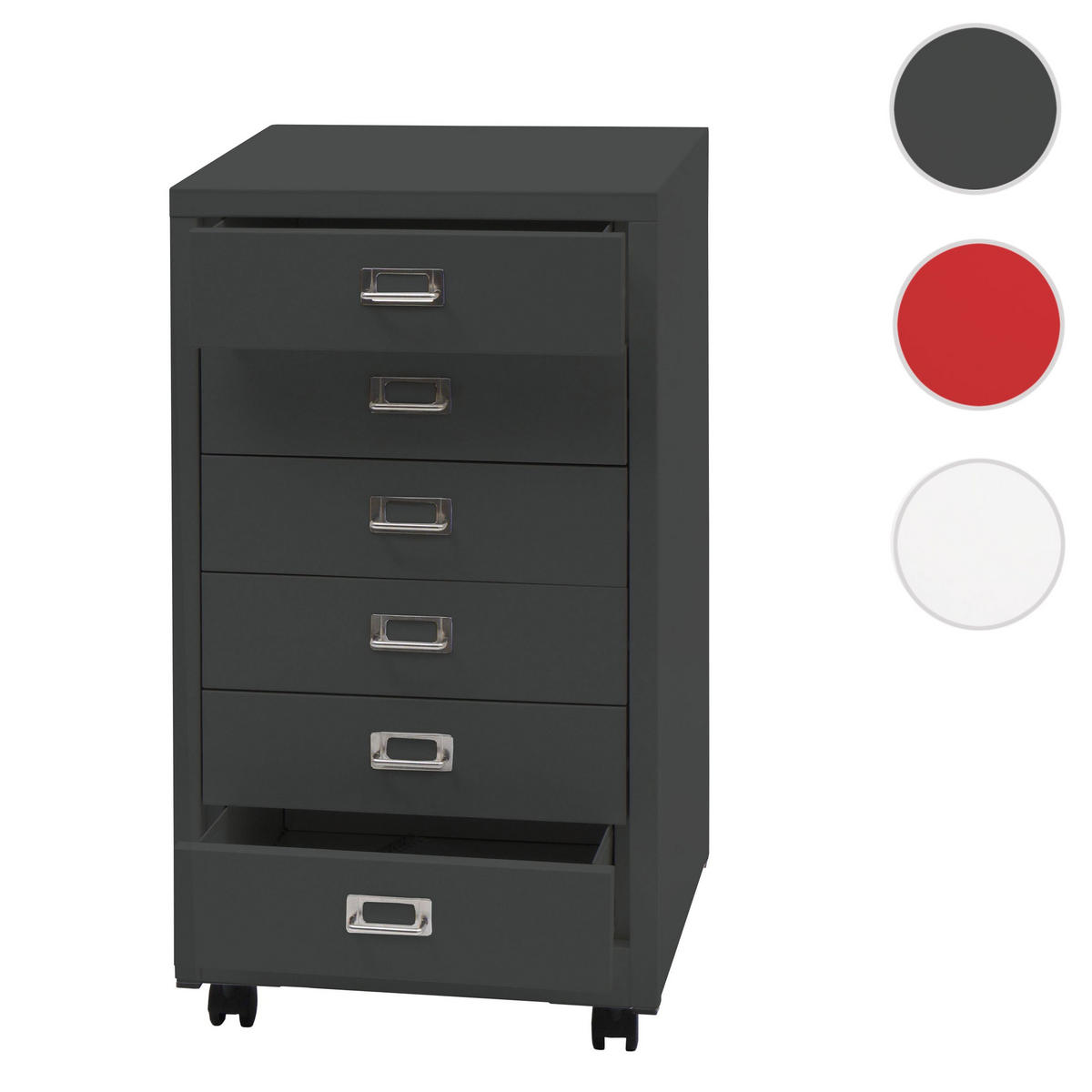 ROLLCONTAINER Anthrazit - Anthrazit, Metall (40/75/41cm) - MCW