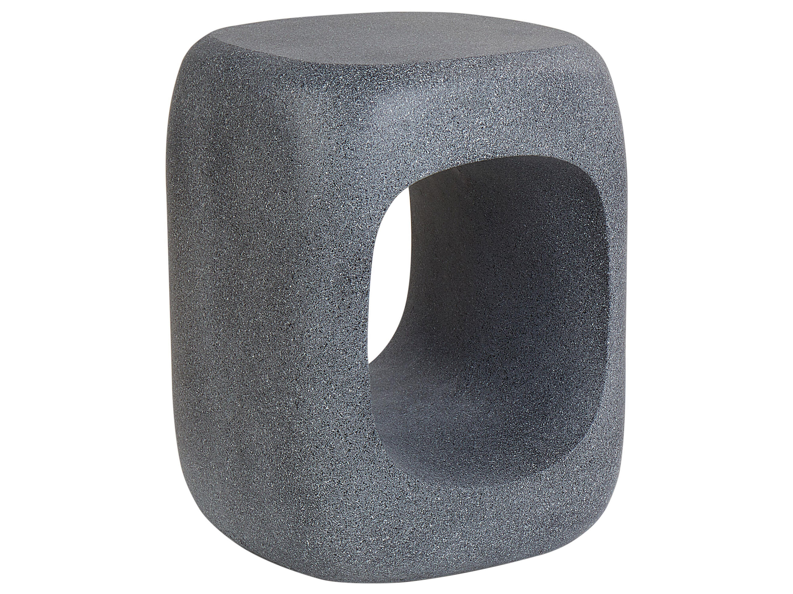 Beliani PŘÍSTAVNÝ STOLEK Beton Mramor Look šedý 33/33 cm Pelmo