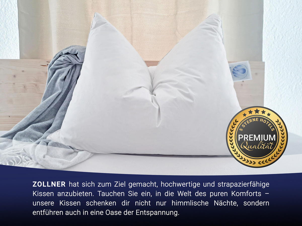 KISSEN, 40x80 cm, 100% Baumwolle, Weiß - Weiß, Textil (40/80cm) - Zollner