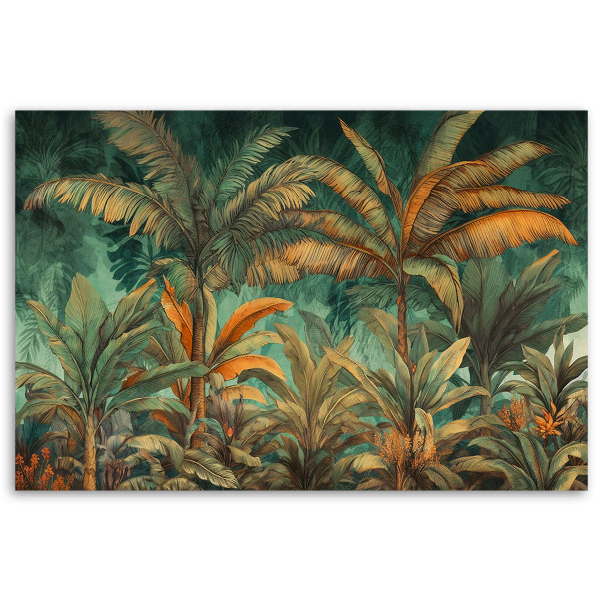 KUNSTDRUCK Grün 120/80 cm - Grün, Textil (120/80cm) - KUNSTLOFT