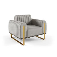 SESSEL Valerie - Hellgrau, Holzwerkstoff/Textil (106/79/90cm) - Fun Möbel