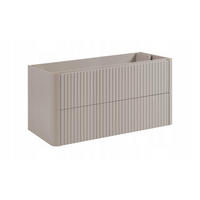 WASCHBECKENUNTERSCHRANK LINEA hängend geriffelt Kaschmir matt 100/48/44 cm - Kaschmir, Holzwerkstoff (100/48.4/43.7cm) - Rodan