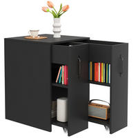 SIDEBOARD 52/50/75 cm aus Spanplatte mit beidseitig montierbaren Auszügen Schwarz - Schwarz, Holzwerkstoff (52/75/50cm) - Modenvie