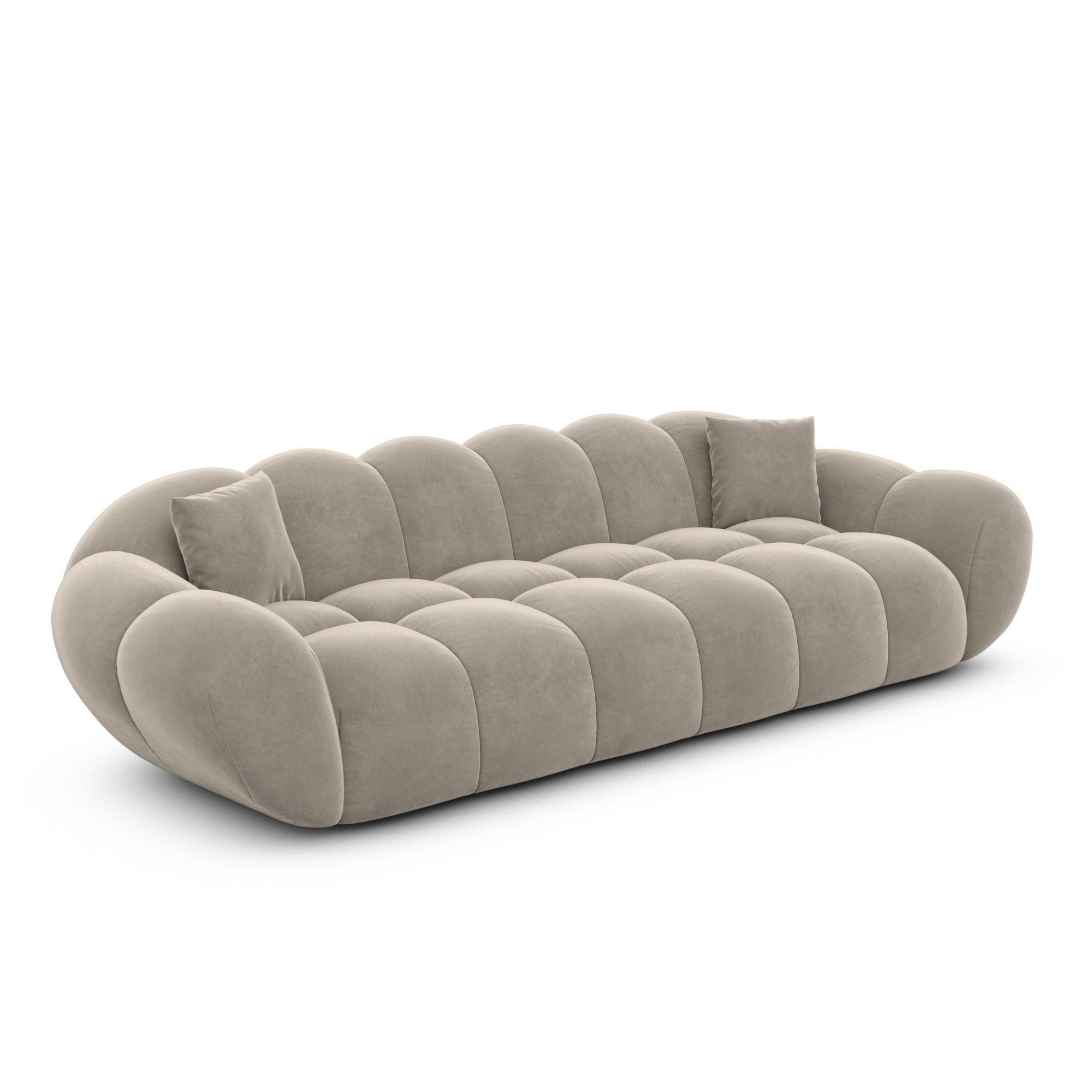 Varoyal 4-Sitzer-Sofa Taupe 265x70x93 cm