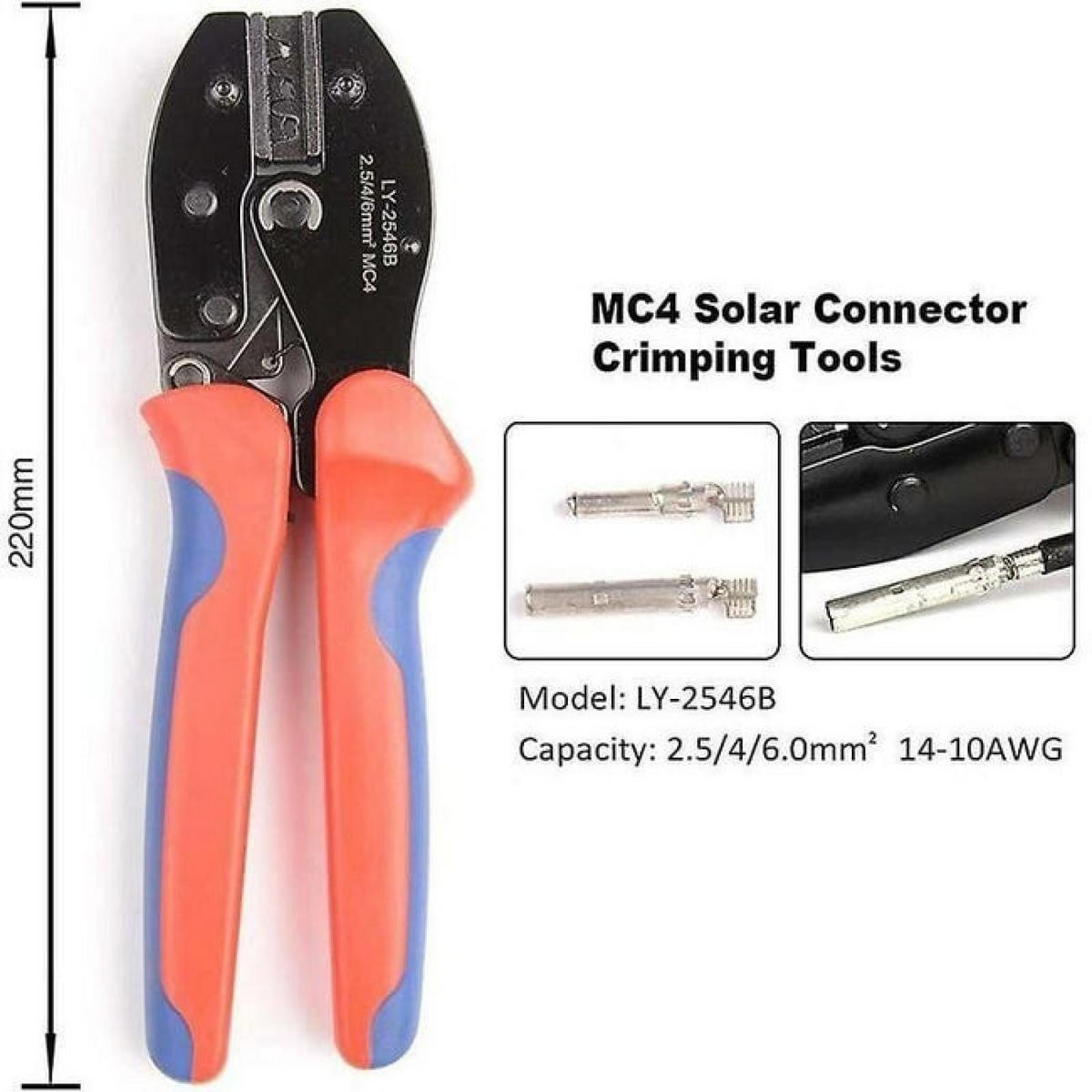 CRIMPWERKZEUG – 28-teiliges Set – für MC4-PV-Steckverbinder - Orange, Metall (22/0.6/1cm) - DCA
