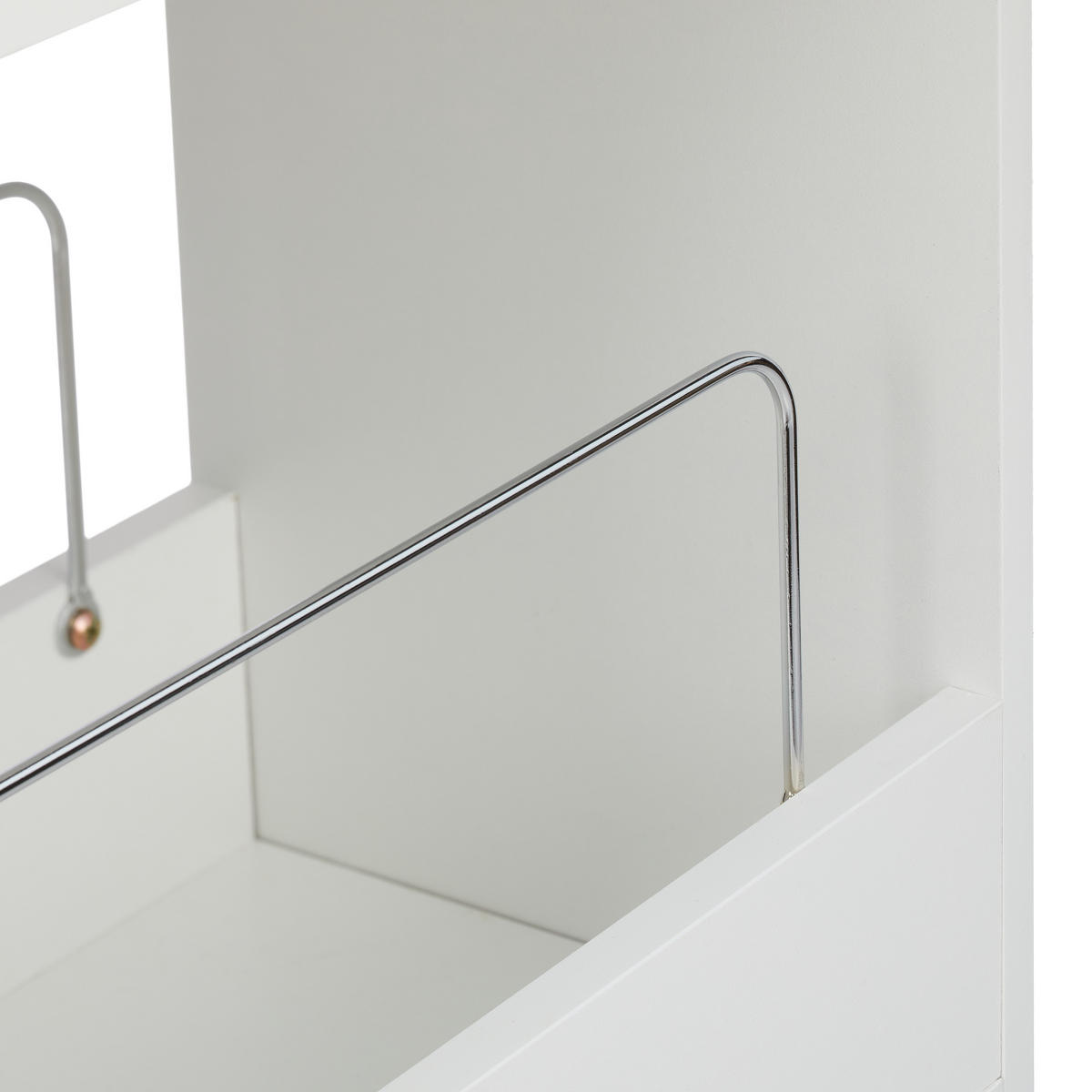 VOZÍK do výklenku - biela, kov/kompozitné drevo (20/67/43cm) - Relaxdays