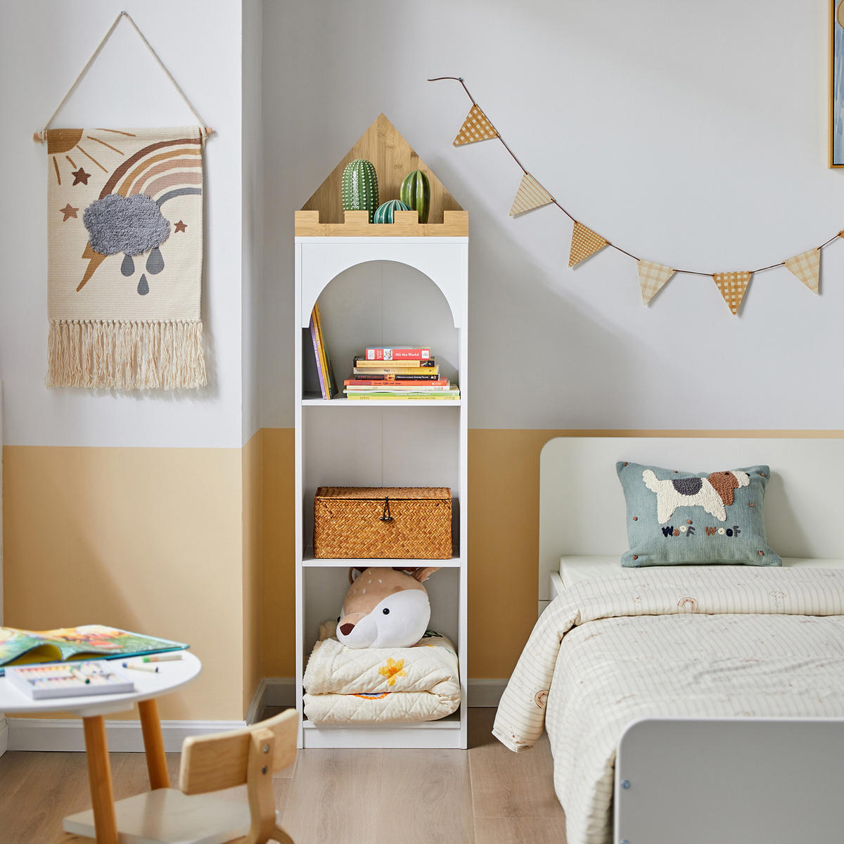 KINDERREGAL Weiß - Weiß, Holzwerkstoff (40/150/30cm) - SoBuy