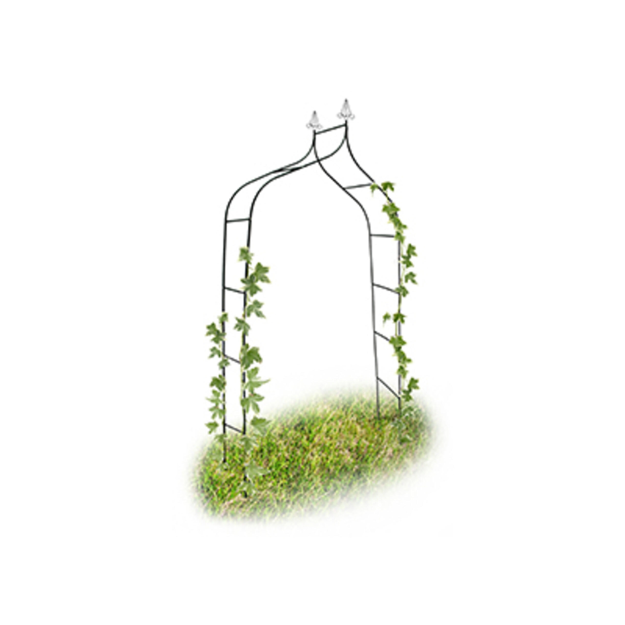 ROSENBOGEN - Dunkelgrün, Metall (140/255/38cm) - Relaxdays