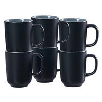 KAFFEEBECHER Jasper schwarz 285 ml 6er Set - Schwarz, Keramik (0.285L) - Ritzenhoff Breker