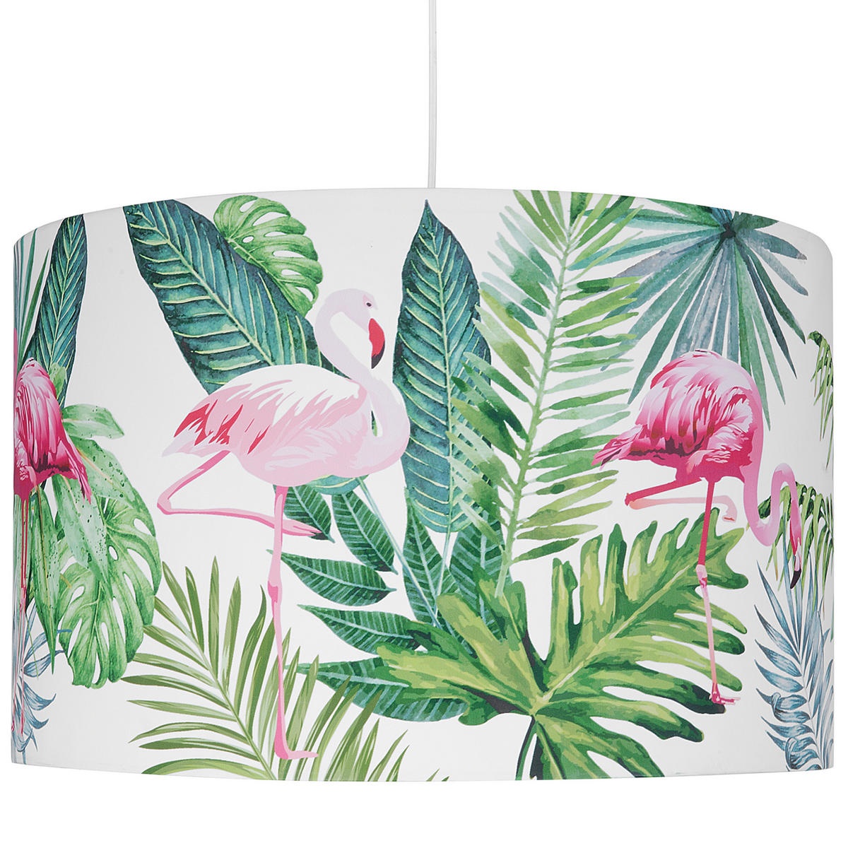 HÄNGELEUCHTE Flamingo 50/50/143 cm - Grün, Textil (50/50/143cm) - Beliani